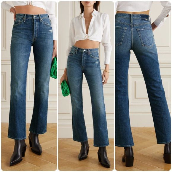 MOTHER The Tripper Sneak high-rise straight-leg jeans